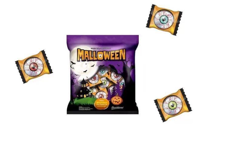 Imagem de Doce Marshmallow formato olho Halloween- 3 Pacotes de 50un