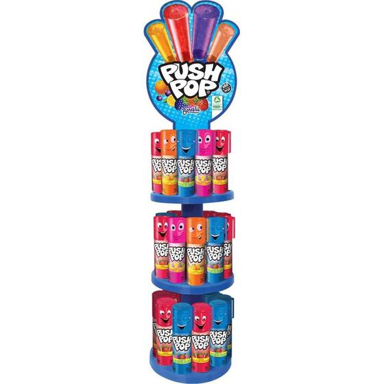 Imagem de Doce PUSH POP Tradicional Torre - Caixa com 30 Unidades