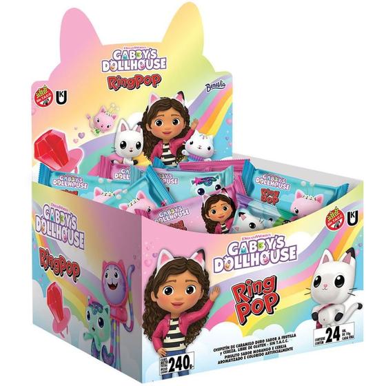 Imagem de Doce RING POP GABBYS 240G - Display com 24 Unidades
