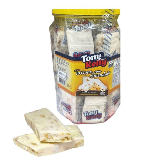 Imagem de Doce Torrone c/ Amendoim Pote de 600g c/ 20un Festa Junina