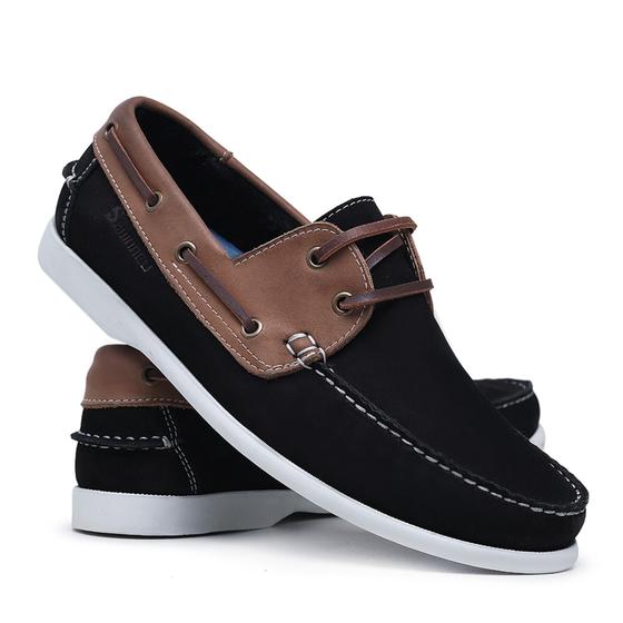 Imagem de Dock Sider Mocassim Masculino Clássico Modelo Estiloso Confortável Solado Costurado