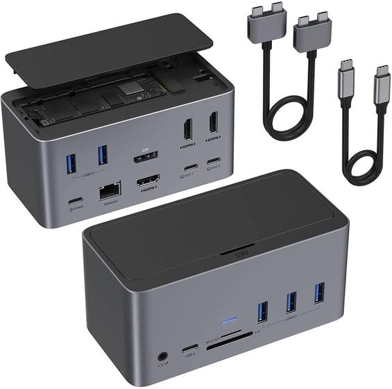 Imagem de Dock Station 18X1 Hub Cabletime Ssd M.2 Usb C Hdmi 4K 60Hz