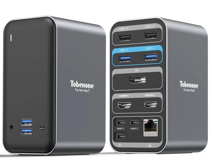 Dock Station HUB 13 Portas USB-C DP HDMI 4K Macbook Pro/Air Menor preço em Dock Station HUB 13 Portas USB-C DP HDMI 4K Macbook Pro/Air