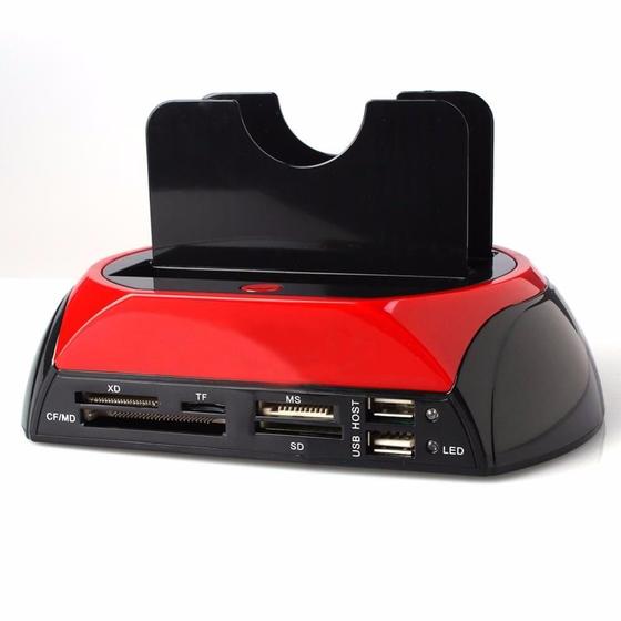 Imagem de Dock Station Usb 2 Hd Case 2.5/3.5 Sata Com Leitor De Cartao