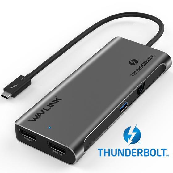 Docking Station Thunderbolt 3, HUB 7 em 1, DisplayPort, HDMI, USB 3.0, RJ45, UTD05H Wavlink Menor preço em Docking Station Thunderbolt 3, HUB 7 em 1, DisplayPort, HDMI, USB 3.0, RJ45, UTD05H Wavlink