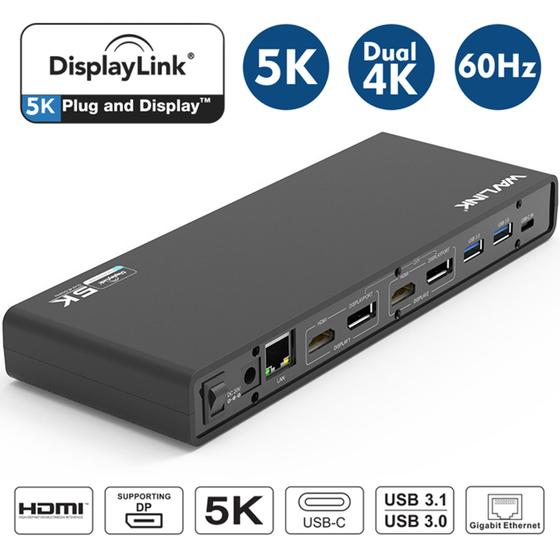 Docking Station USB-C, HUB 15 em 1, DisplayPort, HDMI, RJ45, Fone e Microfone, WL-UG69DK1 Wavlink Menor preço em Docking Station USB-C, HUB 15 em 1, DisplayPort, HDMI, RJ45, Fone e Microfone, WL-UG69DK1 Wavlink