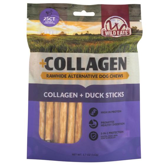 Imagem de Dog Chews Wild Eats - Petiscos de Pato com Colágeno (25 Unidades)