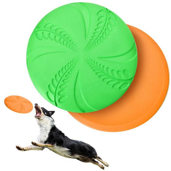 Imagem de Dog Flying Disc Nobleza, pacote com 2 unidades para cães pequenos, médios e grandes