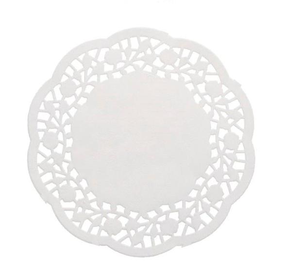 Imagem de Doilies Papel Rendado Redondo Fundo Bandeja 100UN 25,5 cm