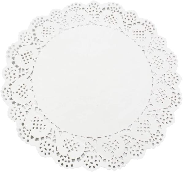 Imagem de Doilies Papel Rendado Redondo Fundo Bandeja 60 UN 25,5 cm