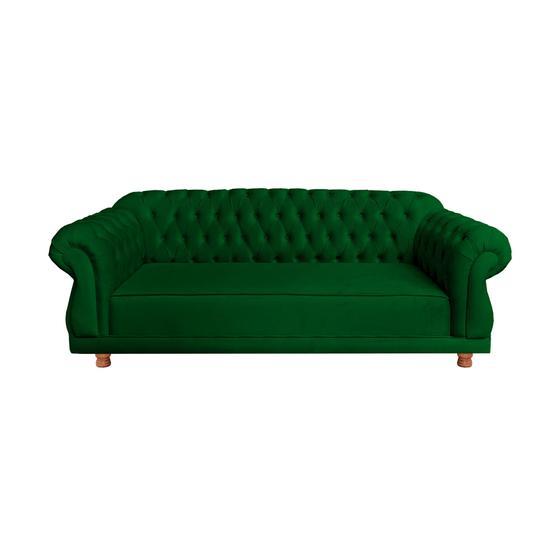 Imagem de Dois Sofás Chesterfield Elisabeth 1,80 - Suede Verde Bandeira / sala de estar, recepção, barbearia