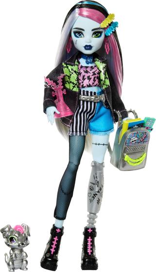 Imagem de Doll Monster High Frankie Stein com jaqueta jeans e shorts