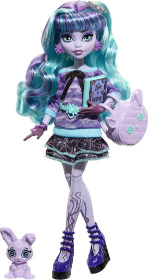 Imagem de Doll Monster High Twyla Creepover Party com o coelhinho de estimação Dustin