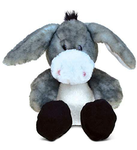 Imagem de DolliBu Pelúcia Burro Recheado Animal - Soft Fur Huggable Grey Donkey, Adorável Playtime Donkey Plush Toy, Cute Farm Life Cuddle Gift, Super Soft Plush Doll Animal Toy for Kids and Adults - 9 Inch