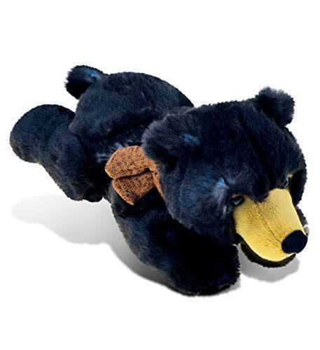 Imagem de DolliBu Urso Negro Selvagem Super-Macio Recheado Pelúcia Brinquedo Animal - Animal / Animais Selvagens Tema - 10 INCH - Único abraço adorável Novo amigo Presente - Item 5337