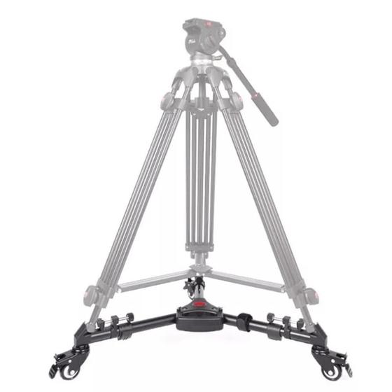 Imagem de Dolly Slider Rodas p/ Tripé Fotográfico Gravação Vídeos Rodinhas Jingmei JM-811