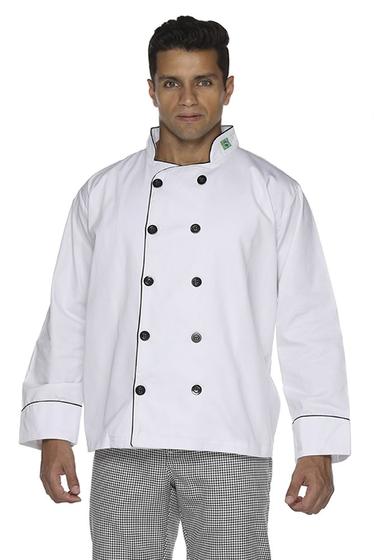 Imagem de Dolmã chef cozinha masculino algodão bandeira