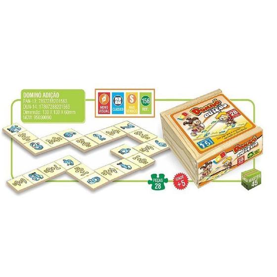 Imagem de Domino Adicao Brinquedo Madeira - Iob