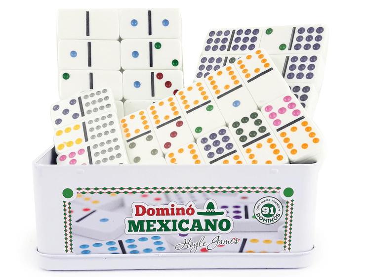Imagem de Domino Mexicano 91 Peças Com trilho e Trenzinhos Hoyle Games