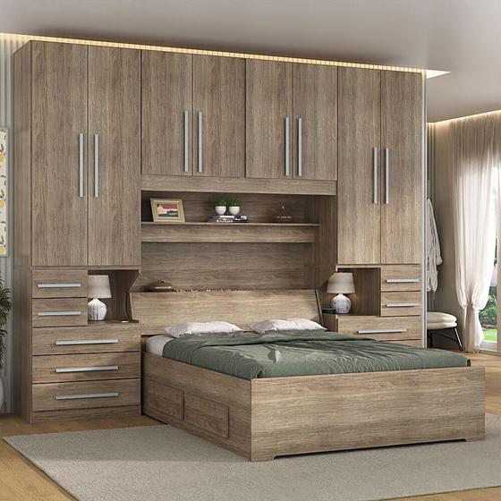 Dormitório De Casal Sem Cama 1223S Castanho Menor preço em Dormitório De Casal Sem Cama 1223S Castanho
