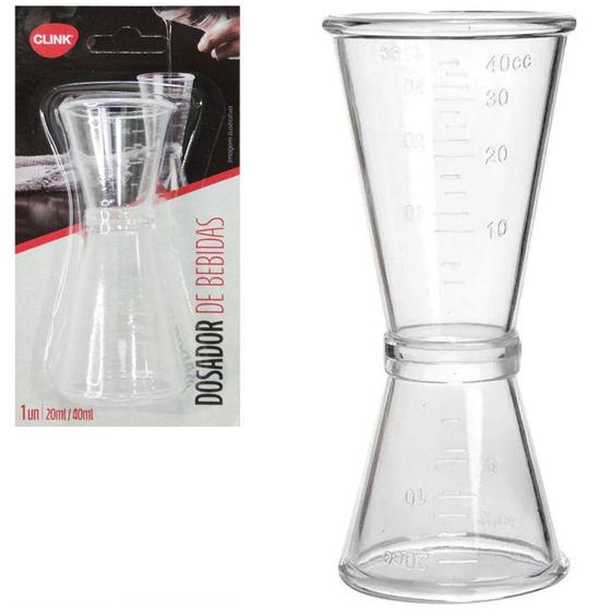 Imagem de Dosador De Bebida / Copo De Acrilico / Shot Duplo 40 / 20ml - Clink