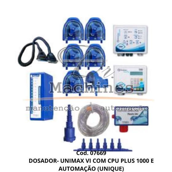 Imagem de Dosador de lavanderia - UNIMAX 06 COM CPU PLUS 1000 E AUTOMAÇÃO