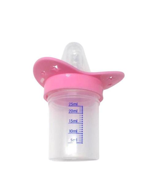 Imagem de Dosador De Remédio Em Sucção Rosa Para Bebês - Medidas em ml