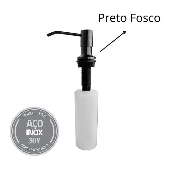Imagem de Dosador e Dispenser de Detergente liquido Preto Fosco para Granito Pia Embutir 500ml - Westing by Bsmix