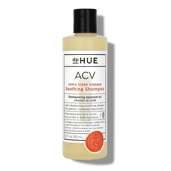 Imagem de dpHUE ACV Shampoo Calmante, 8.5 Fl Oz - Shampoo de couro cabeludo seco sem sulfato para cabelos tratados com cor com vinagre de maçã, raiz de gengibre, lavanda e aloe