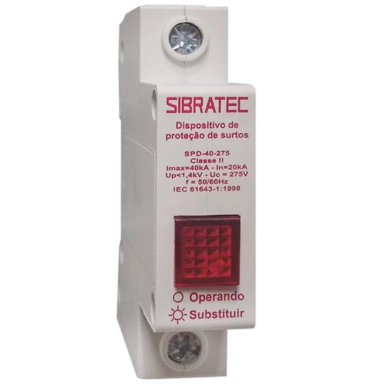 Imagem de DPS Modelo SPD Monopolar 20-40KA 275V - Classe II