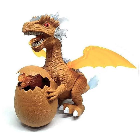 Imagem de Dragão Dinossauro Ovo E Filhote Luz E Som Tk-1224 - Toy King