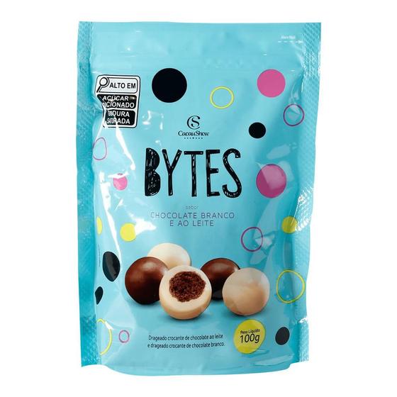 Imagem de Drageado Bytes de Chocolate ao Leite e Branco 100g Cacau Show