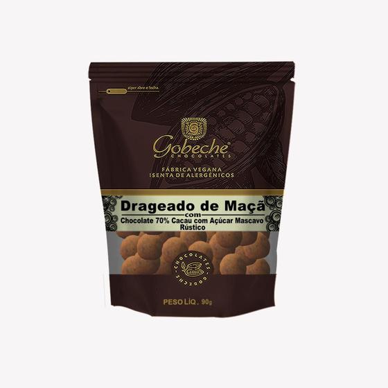 Imagem de Drageado de Maçã com Chocolate 70% Cacau com Açúcar Mascavo Rústico - 90g