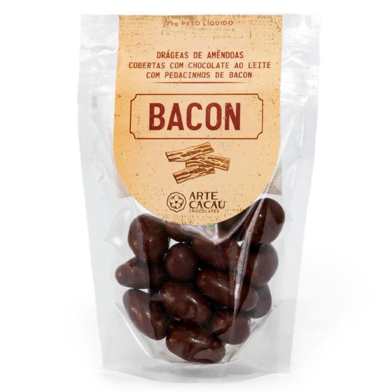 Imagem de Drágeas Arte Cacau de Amêndoas e Chocolate com Bacon 75g