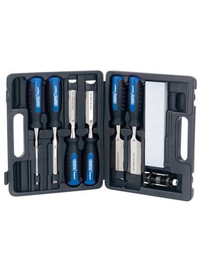 Imagem de Draper - kit combo formões com jig e pedra de afiação
