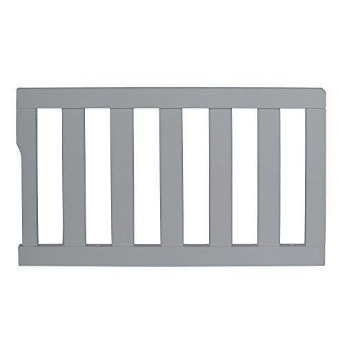 Imagem de Dream On Me Universal Convertible Crib Toddler Guard Rail em cinza fresco, compatível com selecionar o sonho em mim berços, berço para conversão de cama de criança, facilmente anexável