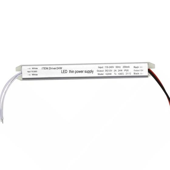 Driver Para Fita Led Parte Slim 60W 5A 12V Embu Led Imagem de Driver Para Fita Led Parte Slim 60W 5A 12V Embu Led