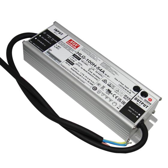 Driver Premium P/ Led Mean Well HLG-150H-54A 100w Real 54V Menor preço em Driver Premium P/ Led Mean Well HLG-150H-54A 100w Real 54V