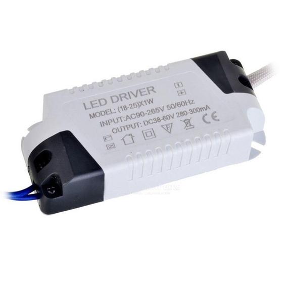 Driver Reator LED 18 25W 300mA Luminaria Painel Plafon Bivolt AAA