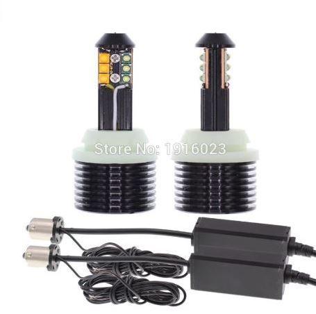Drl Led Luz Diurna 1156 Branco/Âmbar Canbus Canceller - Par Menor preço em Drl Led Luz Diurna 1156 Branco/Âmbar Canbus Canceller - Par