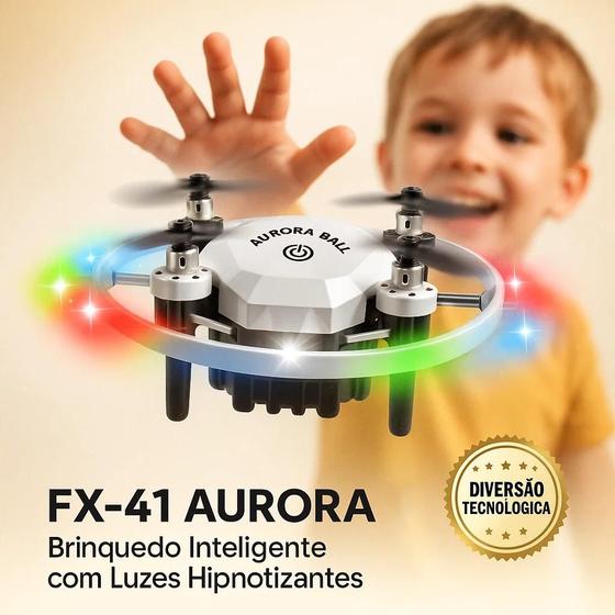 Imagem de Drone Controle Remoto Giratório 360º Voa 100M Aurora Ball FX 41 Presente Crianças Inquebrável