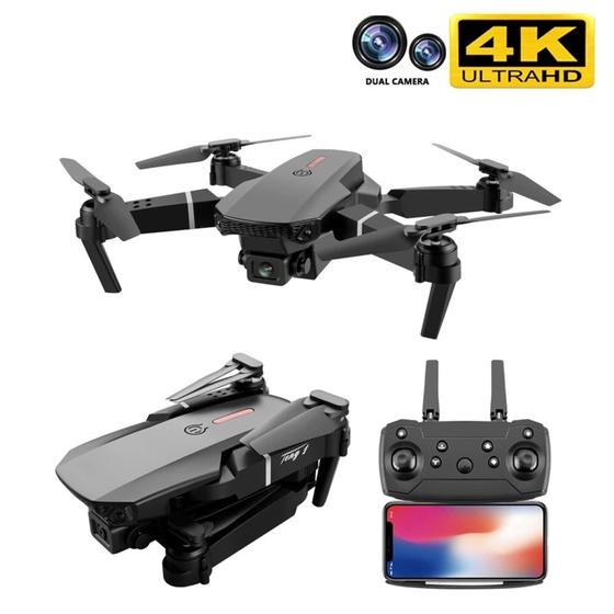 Drone E88 Pro 4K HD Posicionamento De Câmera Dupla 1080P WiFi FPV - Leia a Descrição Menor preço em Drone E88 Pro 4K HD Posicionamento De Câmera Dupla 1080P WiFi FPV - Leia a Descrição