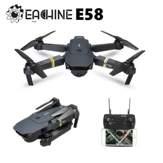 Imagem de Drone eachine e58 com câmera hd 2.4ghz - black