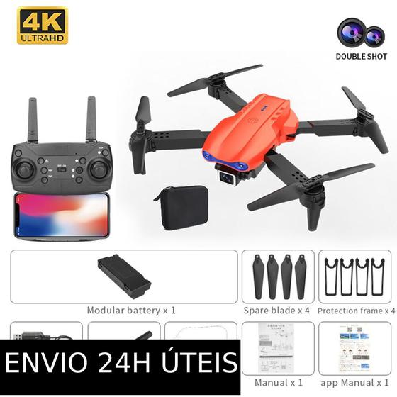 Drone k3 Wifi fpv 4K HD Dual Câmera quadcopter Dobrável Rc Completo