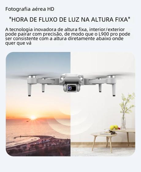 Drone L900 Pro SE Câmera Dupla, GPS, WiFi 5G, Motor Brushless, 1 Bateria - DRONE PROFISSIONAL