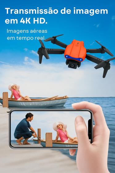 Imagem de Drone Profissional com Câmera 4K K3 Pro Estabilidade Voo 360 Wifi FPV Modo sem Cabeca Gestos para Fotos Capturas Aereas