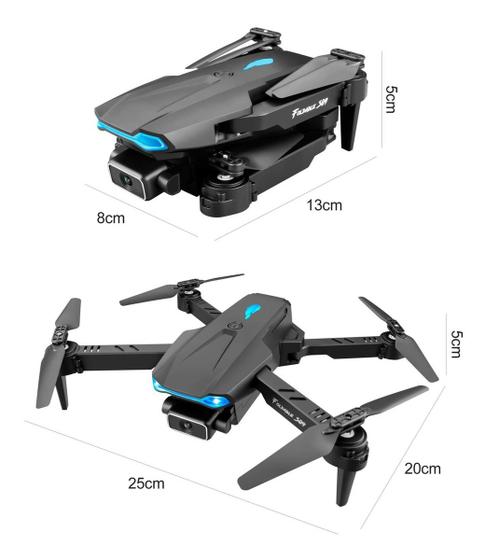Imagem de Drone S89 rc 4K UHD wifi fpv dupla câmera dobrável 3 baterias