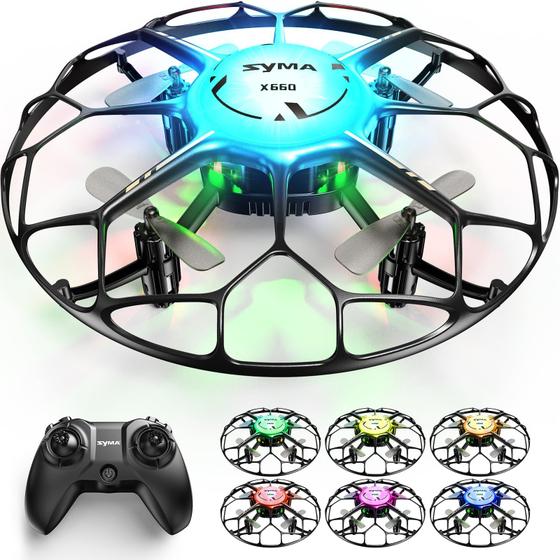 Imagem de Drone SYMA X660 para Crianças com Luzes LED de 7 Cores - 3D Flip