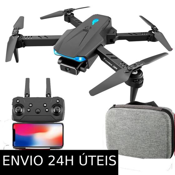 Imagem de Drone Tamanho Padrão S89 Profissional, Câmera 4K, Wi-Fi, Botão Retorno, Voo 360, com Bolsa de Viagem