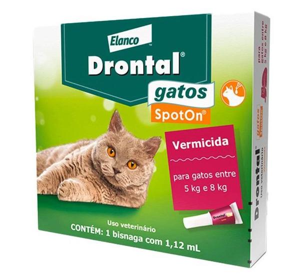 Imagem de Drontal Gatos Spot On Vermicida 5kg a 8kg Bisnaga 1,12ml